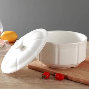 Best White Ceramic Porcelain Soup Bowl Stock Pots For Hotel Restaurant Home wholesale