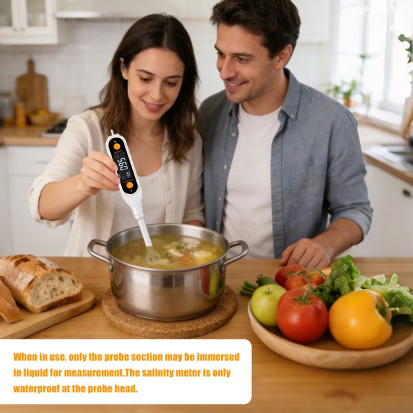 YAGO 5-in-1 High Precision Digital Salinity Meter for Kitchen Water Quality Analysis with Portable Design