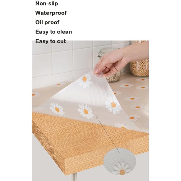 Plastic Type EVA Non-Slip Kitchen Drawer Shelf Liner for Washable Storage Solution
