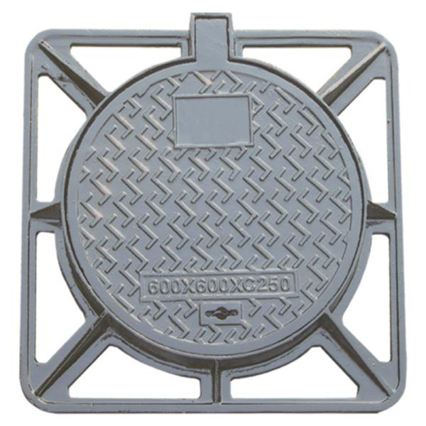 Cheap Heavy Duty Ductile Iron Manhole Cover And Frame 54kg Anti Slip EN124 for sale