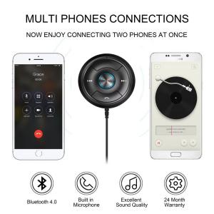 China 2018 wholesale wireless Bluetooth car kit aux adapter car mp3 fm transmitter aux Bluetooth music receiver on sale