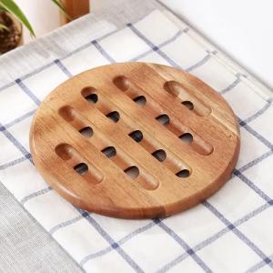 Best Wooden Trivet Natural Bamboo Cup Mat Pads Coaster Dia 25 Cm wholesale