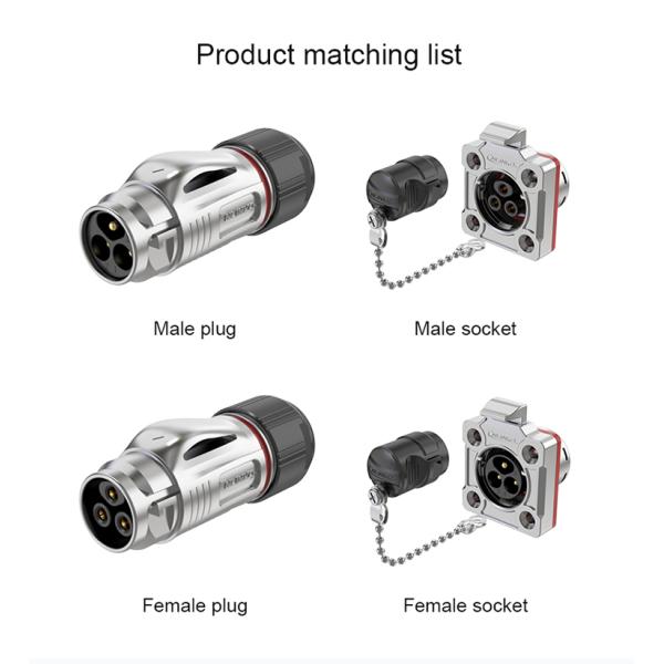 CNLINKO BD20 IP68 Industrial Waterproof Metal 7 Pin Round Male Female Connector