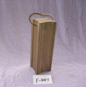 Best wooden slide lid single bottle wine box with handle, paulownia wood box wholesale