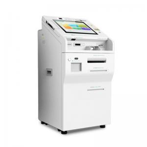 Floor Standing Commercial Bank ATM Cash Deposit Machine Capacitive Screen