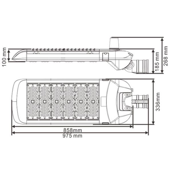 Fast Response High Power LED Street Light 300 Watt 150lm/w Low Energy Consumption