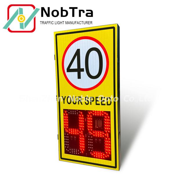 Cheap 3 Digit Speed Limit Signs Speed Measurement Range 1KM/H-250KM/H Ideal for 2.5-4 Meters Installation and Speed Control for sale