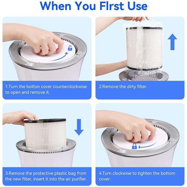 Commercial 24W PM2.5 Air Filter Customized Office Desktop Air Purifier