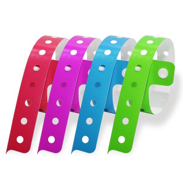 Cheap Personalised Self Adhesive Wristbands Event Vinyl PVC Bracelets for sale