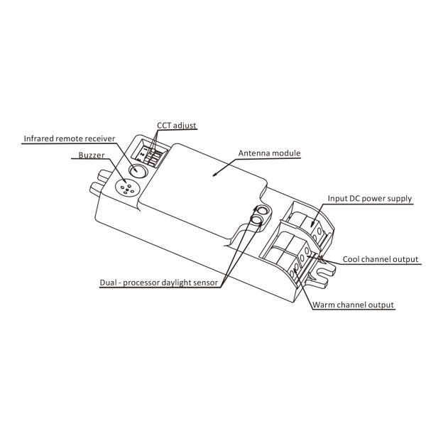 12 Volt DC Microwave Motion Sensor Tunable White Remote Control 5 Years Warranty