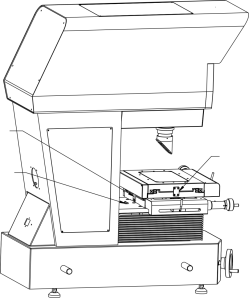 CE Digital Profile Projector Measurement Screen Sizes 300mm Edge Detector Mini Printer Green Light Source