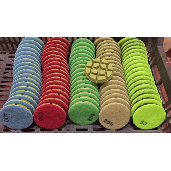 4" Resin Bond Husqvarna diamond grinding Transitional Pads for concrete grinding