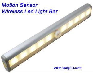 China Portable Motion Sensor Wireless Led Light Bar USB Rechargeable with magnetic strip Cabinet Light on sale