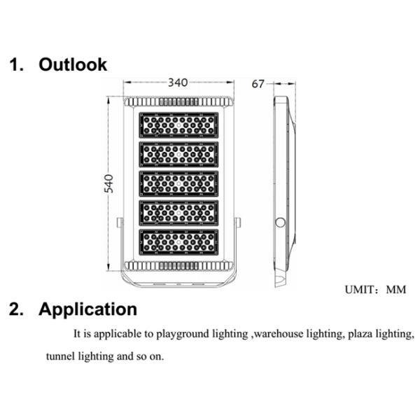 High Lumen Black Color 160lm / W Waterproof Led Flood Lights For Football Playground