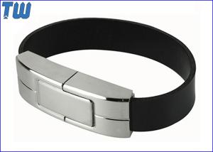 Leather Wristband Metal USB Thumb Drive Body 4GB with Logo Printing