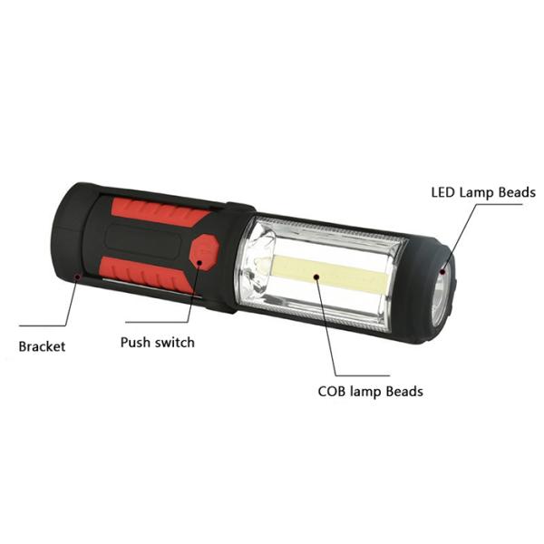 3W COB MINI LED Flashlight with Magnet Bottom for Outdoor Work