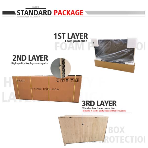 Outdoor LCD Interactive Digital Kiosk Display 43 Inch Lightweight