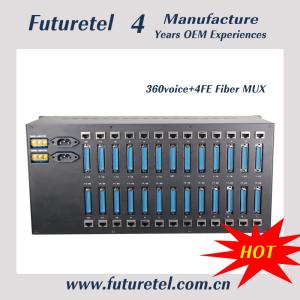 China 360 POTS telephone FXO FXS over fiber optical multiplexer with 4*100M / 1000M Ethernet on sale