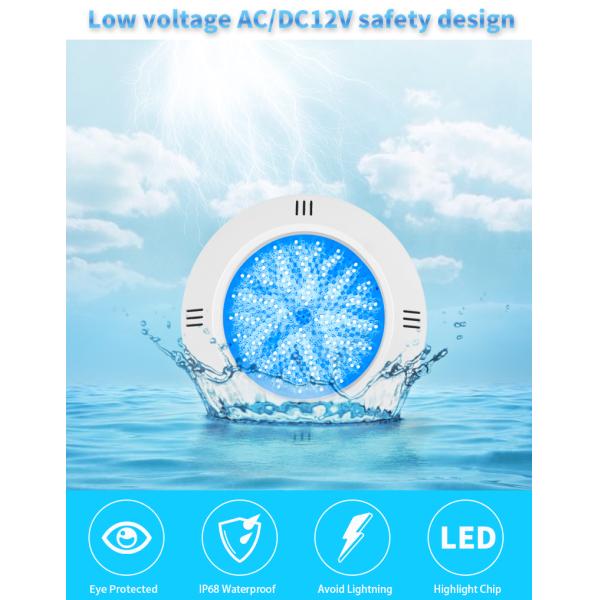 Practical 12V Recessed Underwater Light , Resin Filled Swimming Pool LED Lights