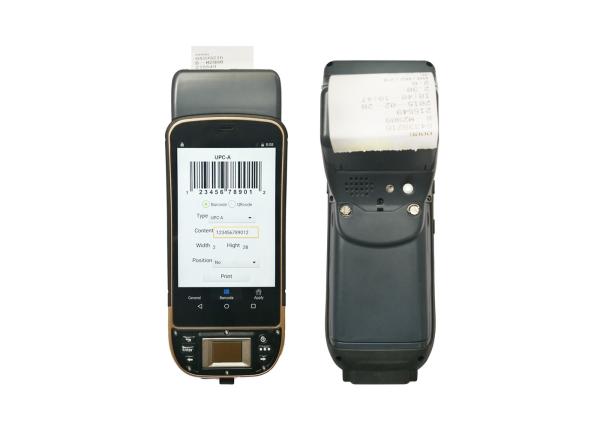 Cheap Rugged mobile computer 58mm Receipt PDA Thermal Printer with Handheld Fingerprint Scanner for sale