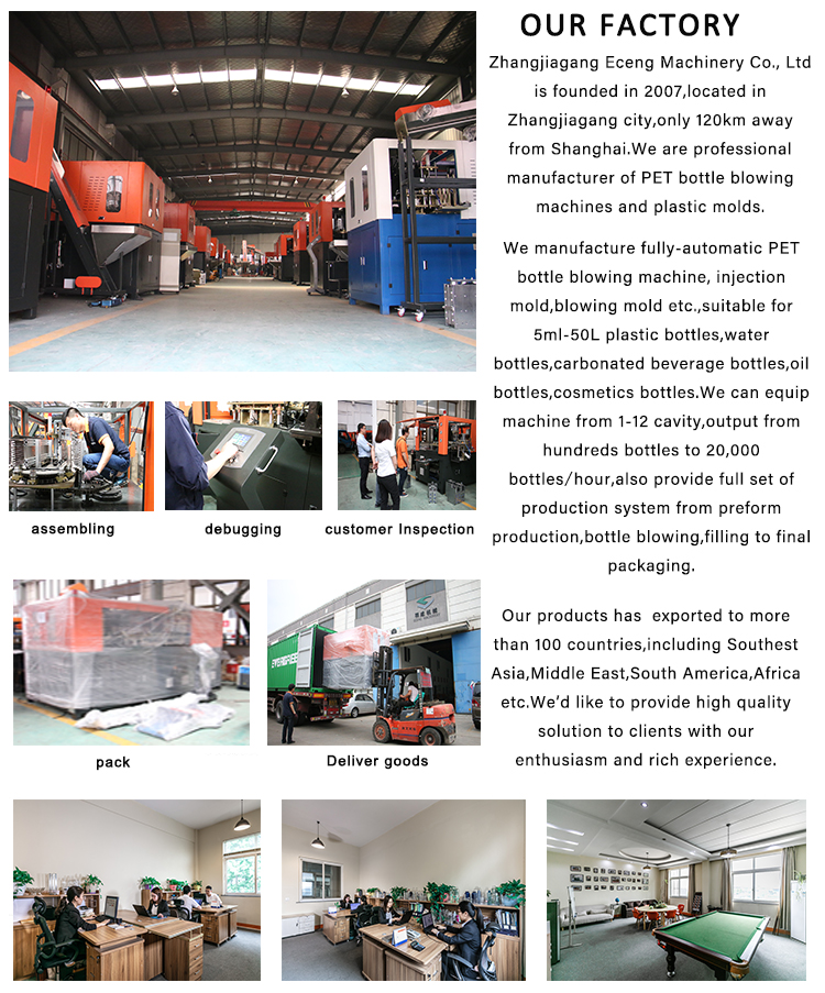 3L 5L 10L Stretch PET Bottle Blowing Machine 220V Energy Saving