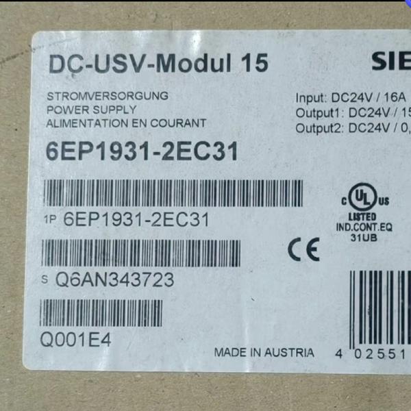 Cheap SIEMENS	6EP1931-2EC31 SITOP DC UPS module 24 V/15 A uninterruptible power supply with serial interface input: 24 V DC/16 for sale