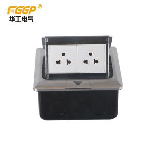 China ODM Silver US Plug Pop Up 2 Gang Socket Outlet Schuko Outlet 15A 250V on sale