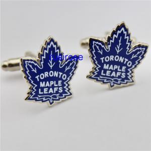 China Personalized metal cufflinks custom-made,factory directly customized Maple Leaf shape cufflink, activities gift cufflink on sale