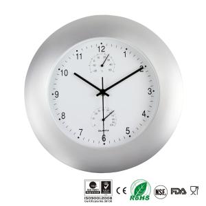 Best 3 In 1 Indoor Outdoor Clock Thermometer Hygrometer Weather Station Aluminium Frame wholesale