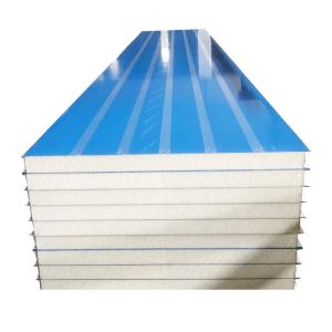 Exterior Wall Insulation Polyurethane Foam Sandwich Panels Fireproof 950mm 1150mm