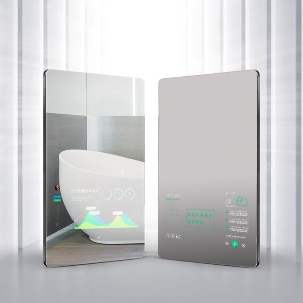Washroom Led Lighting Lcd Advertising Magic Mirror TV Display