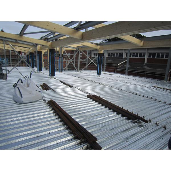 28 Rollers Galvanized Steel Deck Roll Forming Machine For Building Construction