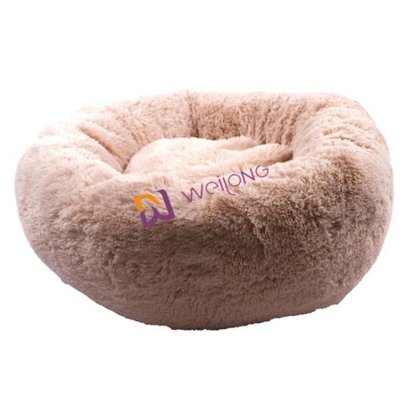Cheap Donut Round Plush Dog Bed Anti Anxiety Cozy Calming Soft Luxury Pet Bed for sale
