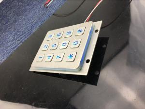 China 3X4 layout IP 65 water sealed telephon entry number back lighted keypad on sale