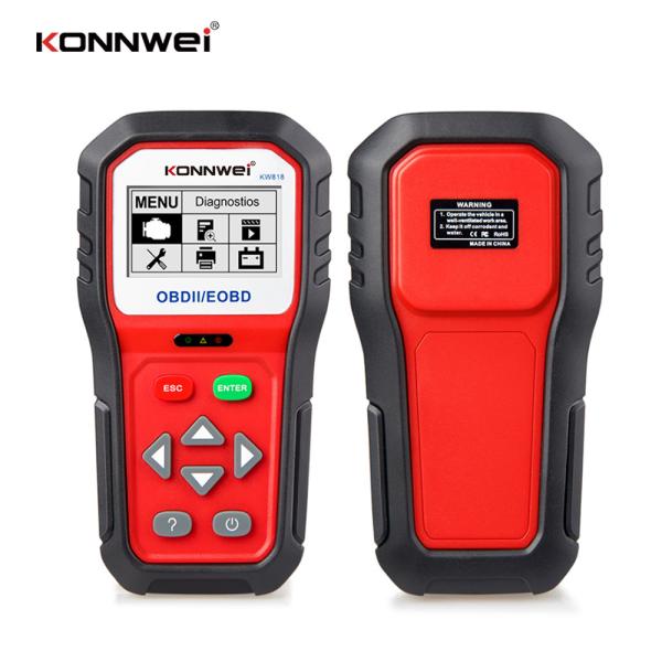 Cheap 12V Computerized Eobd Obd2 Obdii Car Scanner Diagnostic KONNWEI KW818 for sale