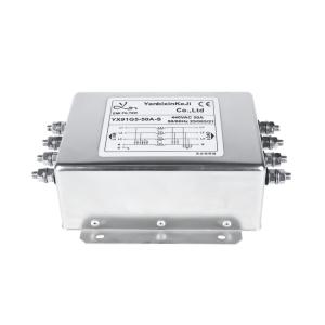 Best High Current High Voltage Three Phase Four Line EMI Filter AC RFI Filter 520V 50A wholesale