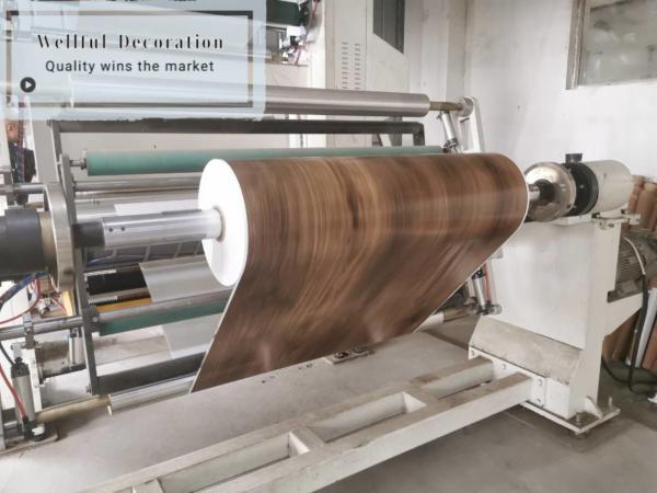 Cheap Oak Wood Design Vinyl Decorative Film Width 1000mm For SPC / WPC Flooring for sale