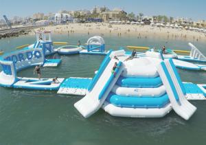 China Eco - Friendly Giant Inflatable Floating Water Park / Inflatable Aqua Park For Sea on sale