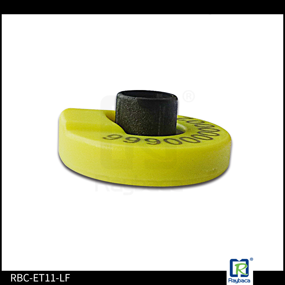 Non Removeable Round Animal Ear Tags , RFID Ear Tags For Livestock Pigs