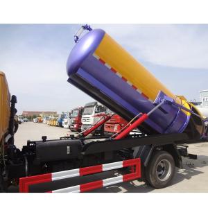 DFAC 4x2 4 Cubic Meter Sewage Sucking Truck 4 Cylinders Euro4 Emission Standard