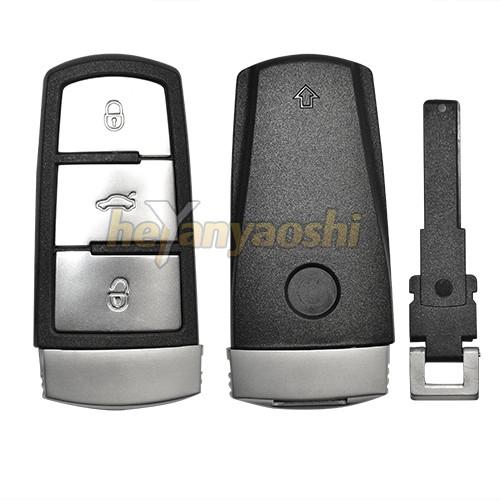 Cheap Vw 4 Buttons Smart Key Shell with Emergency Key Insert for sale