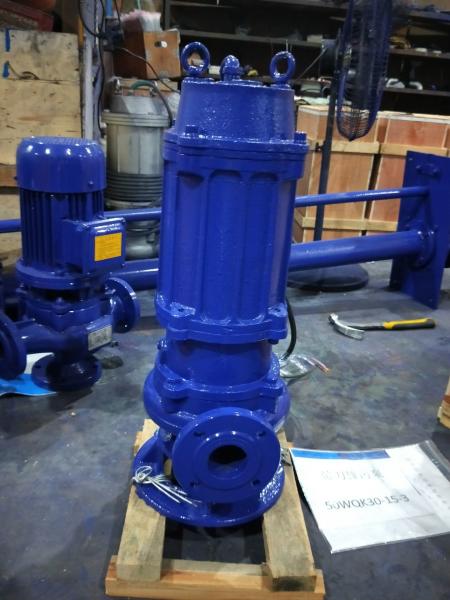Cheap 1.1kw Commercial Submersible Dirty Water Pump , Automatic Electric Water Pump Black for sale