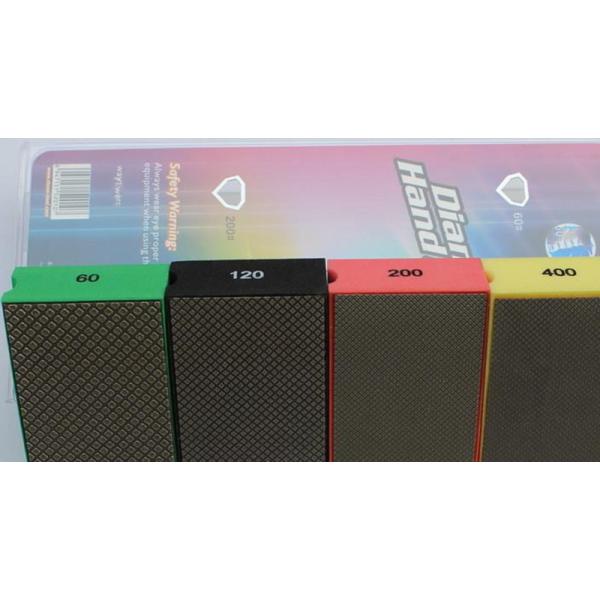 90mm Electroplating Diamond Hand Sanding Pads Polishing Stone