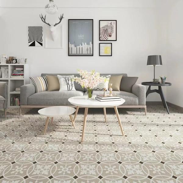 Beige Ceramic Rustic Tile 20x20cm Indoor Floor Wall