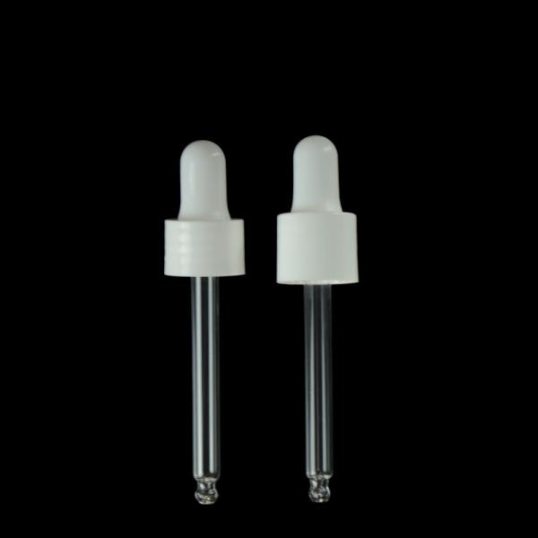 20/410 Dispensing Plastic Bottle Cap Nitrile Dropper White Dropper Caps For Essential Oil