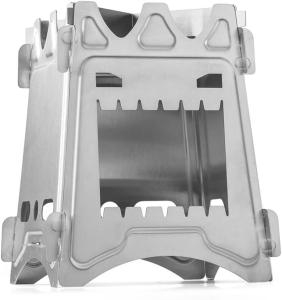 Picnic BBQ Cooker Portable Folding Stainless Steel Backpacking Stove Wood Burning Camp Stoves