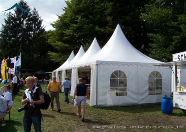 Water Resistant PVC Fabric Tension Pagoda Tents 5 X 5m Aluminum Frame