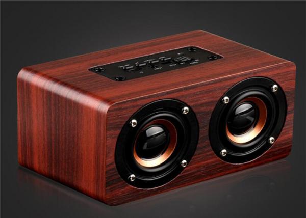 Cheap Wooden Bluetooth Stereo Speaker 10W Wireless Portable Speaker Dual Loudspeakers HIFI Subwoofer with Mic TF Card Slot AUX for sale