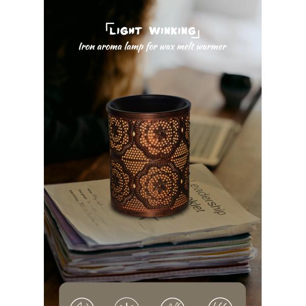 Eco Friendly Warm Light Decorative Aroma Wax Burner 24V