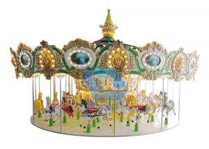 Modern Theme Park Carousel 4.8m Height Kids Outdoor Merry Go Round With Cover